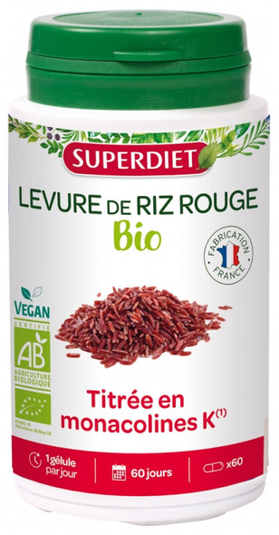 Superdiet Red Rice Yeast Organic 60 Capsules