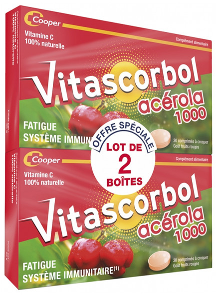 Vitascorbol Acerola 1000 2 x 30 Tablets to Crunch