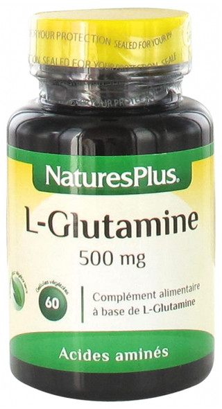 Natures Plus L-Glutamine 500 mg 60 Capsules Vegetables