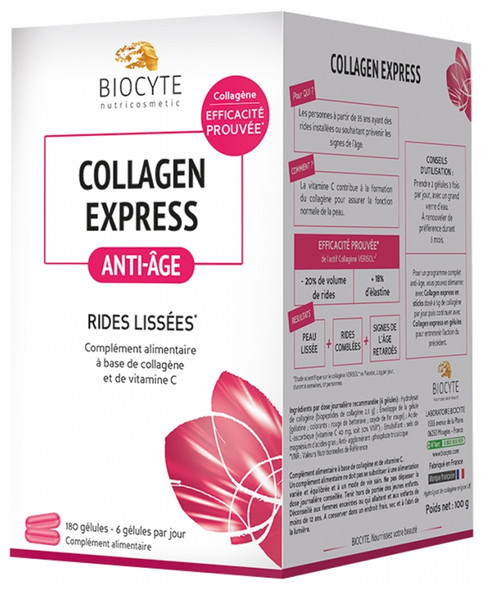 Biocyte Collagen Express Anti-Aging Smoothed Wrinkles 180 Capsules