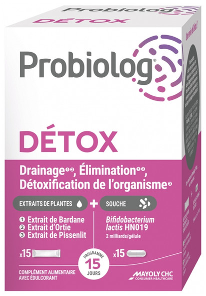 Mayoly Spindler Probiolog Detox 15 Sticks + 15 Capsules