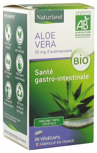 Naturland Aloe Vera Organic 30 VegeCaps