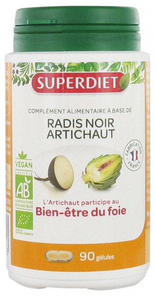 Superdiet Organic Black Radish Artichoke 90 Capsules