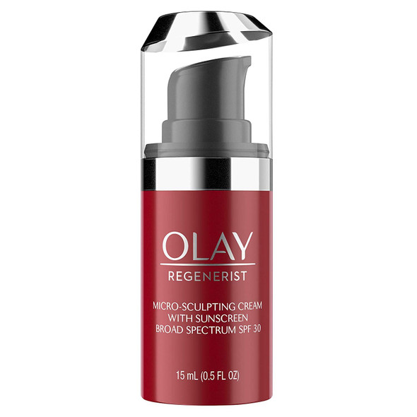 Olay Regenerist Micro-Sculpting Cream Face Moisturizer with Sunscreen, SPF 30, Trial Size 0.5 oz