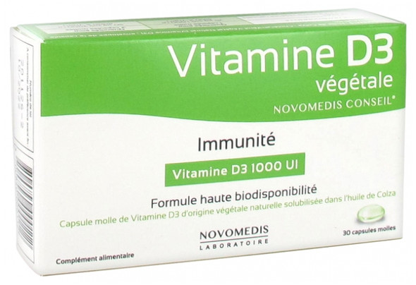 Laboratoire Novomedis Immunity Vitamin D3 1000 UI 30 Soft Capsules