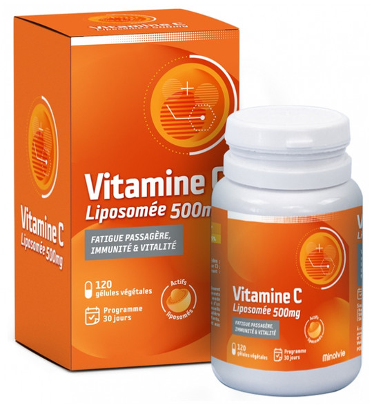 Minolvie Vitamin C Liposome 500 ml 120 Vegetable Capsules