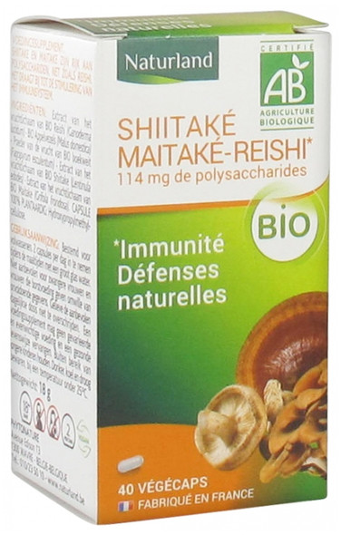 Naturland Shiitake Maitake-Reishi Organic 40 Vegecaps