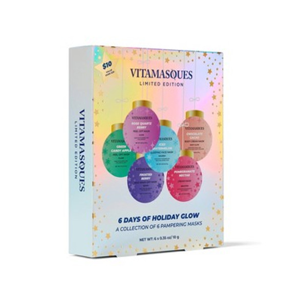 Vitamasques 6 Days of Holiday Glow Mask Advent Calendar - 6ct