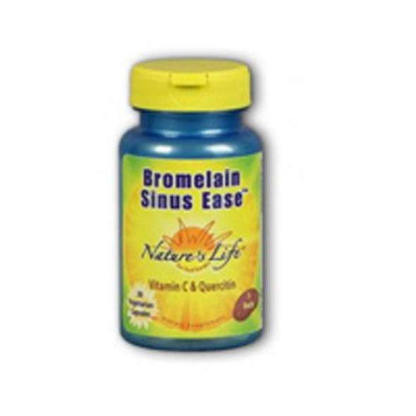 Nature's Life Bromelain Sinus Ease 1200mg | With Vitamin C & Quercetin | Sinus Health, Immune Function & Seasonal Support | 30 Vegetarian Capsules