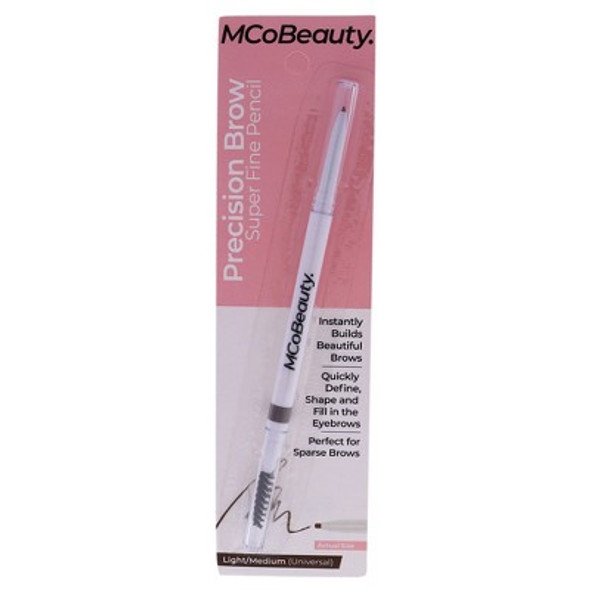 Precision Brow Super Fine Pencil - Light-Medium by MCoBeauty for Women - 0.007 oz Eyebrow
