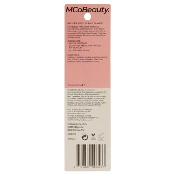 Precision Brow Super Fine Pencil - Medium Dark by MCoBeauty for Women - 0.007 oz Eyebrow