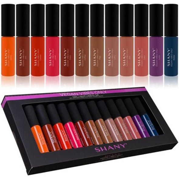 SHANY Vegan Vibes Only Matte Liquid Lipstick Set - 12 pieces