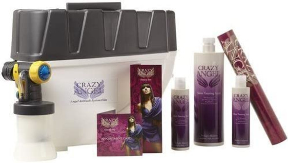 Crazy Angel Airbrush Spray Tan Kit with Pop-Up Tent