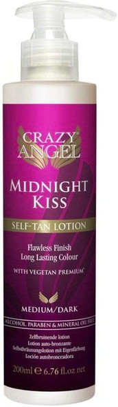 Crazy Angel Self Tanning Lotion Midnight Kiss Medium/Dark 8% DHA 200ml