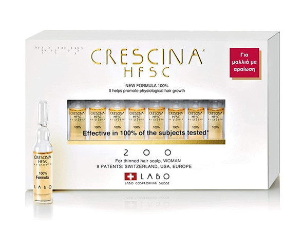 Crescina HFSC Hair Growth Treatment Thinned Hair Scalp For Woman 20 Vials (200 - Advanced Hair Loss)