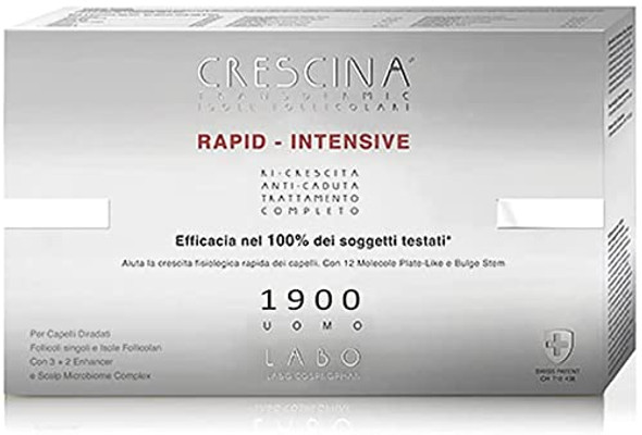 Crescina Transdermic RAPID-INTENSIVE 1900 Man 20+20 Hair Growth Vials