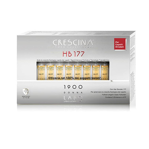 Crescina Transdermic Follicular Islands HB 177 Hair Booster Treatment for Hair Regrowth 1900 Woman 40 vials