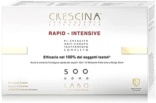 Crescina Transdermic RAPID-INTENSIVE 500 Man 20+20 Hair Growth Vials