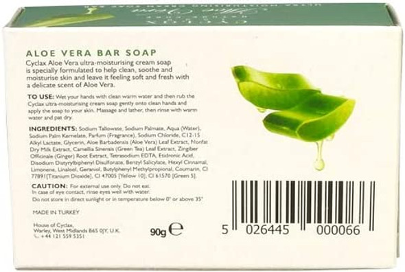 Cyclax Nature Pure Aloe Vera Ultra Moisturising Soap 2 x 90g (Pack of 4)