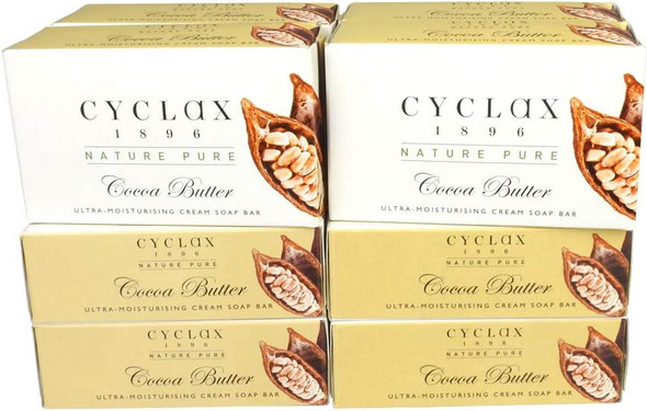 Cyclax Nature Pure Cocoa Butter Ultra Moisturising Soap 2 x 90g (Pack of 4)