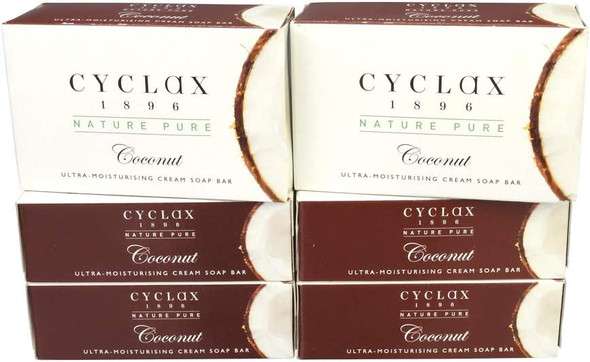 Cyclax Nature Pure Coconut Ultra Moisturising Soap 90g (Pack of 6)