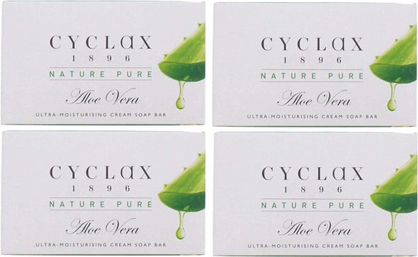 Cyclax Nature Pure Aloe Vera Cream Soap Bars 4 Pack