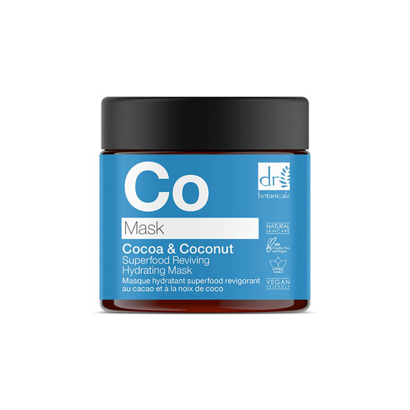 Dr Botanicals Natural Skincare Cocoa Butter & Coconut Superfood Reviving Hydrating Mask to hydrate, nourish and revive your skin