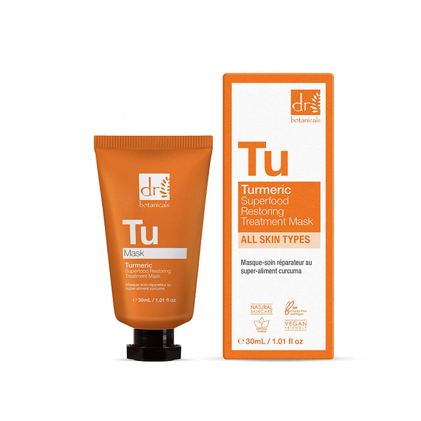 Dr Botanicals Turmeric Superfood Restoring Treatment Mask. The Apothecary Collection 30ml / 1.01 fl oz (Made in the UK)