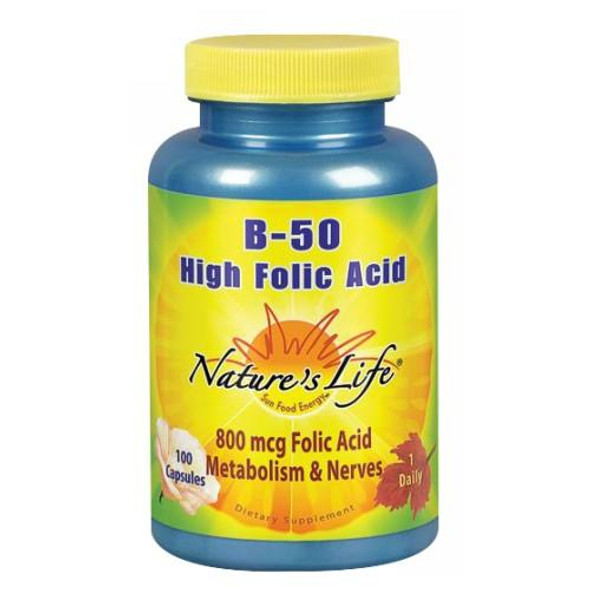 Nature'S Life High Folic Acid B-50 | 100Ct