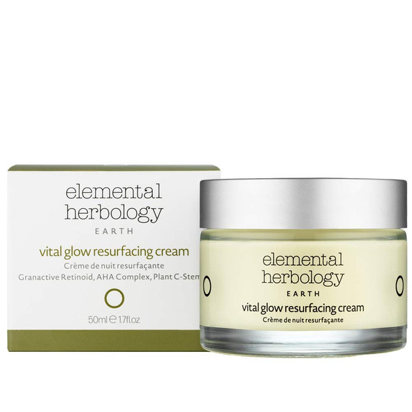 Elemental Herbology Vital Glow Resurfacing Cream, 1.7 Fl Oz- For dull, tired, depleted skin, post-acne, or post-oily skin