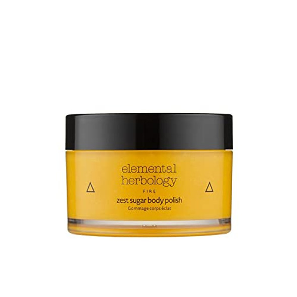 Elemental Herbology Zest Sugar Body Polish, 6.8 floz.- Sugar body scrub with Chia Seed, Hemp oil and Sweet Orange to reveal brighter, smoother skin.