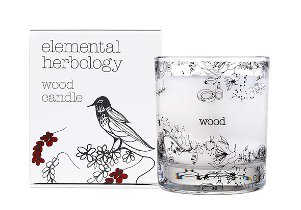 Elemental Herbology Rejuvenating Wood Aromatherapy Candle - Energizes and refreshes any room