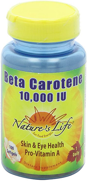 Nature'S Life Beta Carotene 10,000 Iu | 100 Softgels