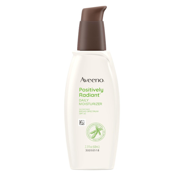 Aveeno Positively Radiant Face Moisturizer with SPF 30 Sunscreen 2.3 FL OZ