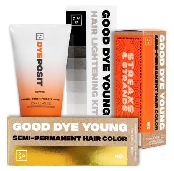 Good Dye Young - Hayley's William's New Look Bundle | KO Semi-perm Dye | Copper DYEposit | Biz Streaks & Strands | Lightening Kit 4oz