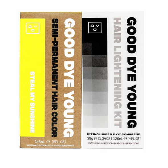 Good Dye Young Perm Dye (Steal My Sunshine) and Lightening Kit - 4oz