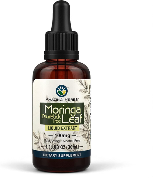 Black Seed Moringa Leaf Liquid Extract 1 oz by Amazing Herbs