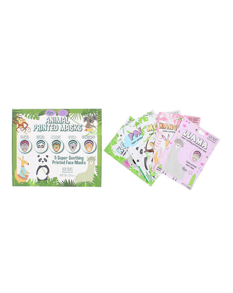 Skin Treats 5 Super Soothing Animal Printed Face Masks