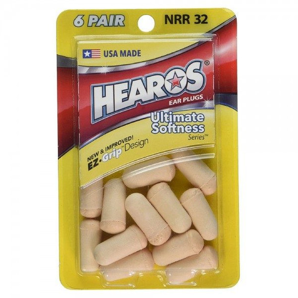 Hearos Ultimate Softness Series Ear Plugs 6 pairs (1 Pack)