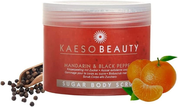 Kaeso Beauty Mandarin & Black Pepper Sugar Body Scrub (450ml)