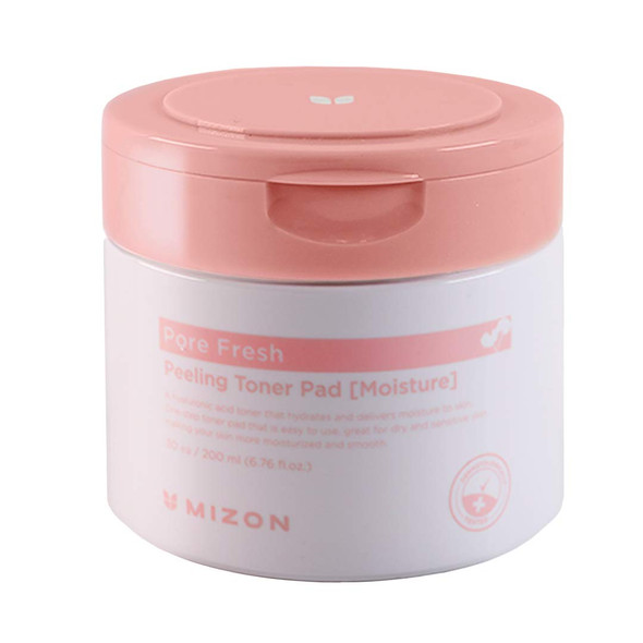 Mizon AHA BHA PHA Clear Face Pads, Exfoliating Toner Pads, Double Sided Peeling Toner Pad, Korean Facial Cleansing Pads, Hydrating and Pore Care, Smooth Facial Exfoliator (Moisture)