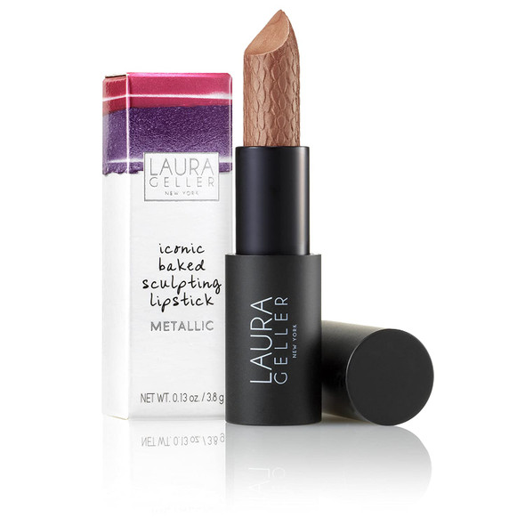 LAURA GELLER NEW YORK Iconic Baked Sculpting Lipstick with Moisturizing Creamy Formula - Lightweight, Long Lasting and Smudge Proof Lip Color, High Line Honey