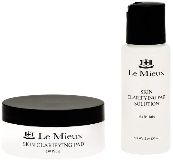 Le Mieux Skin Clarifying Pad - Salicylic Acid Facial Pads with Algae & Witch Hazel, Face Exfoliant Pads for Visible Clogged Pores, Blemishes & Breakouts, Exfoliating Skin Solution (2 oz / 30 pads)