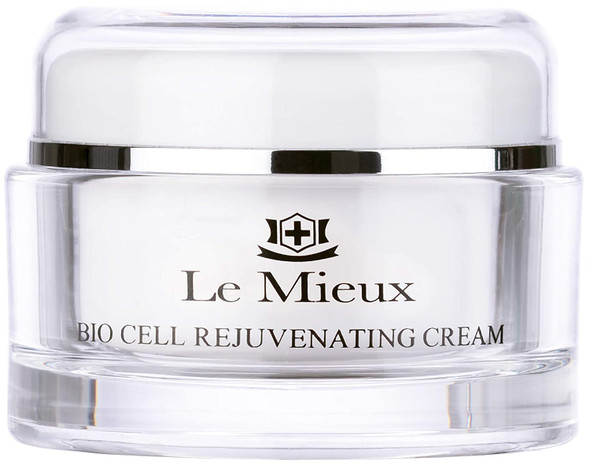 Le Mieux Bio Cell Rejuvenating Cream - Triple Peptide Facial Moisturizer with Hyaluronic Acid, Squalane & Rose Hip, Night & Day Cream for Face & Neck, No Parabens or Sulfates (1.75 oz / 52 ml)