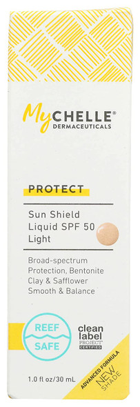 Mychelle Dermaceuticals Protect SPF50 Light Tinted Sun Shield Liquid, Cruelty Free, 1.2 Fluid Ounce (Pack of 1)