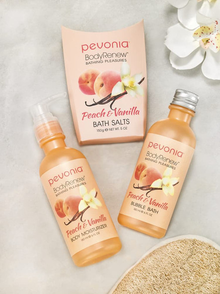 Pevonia BodyRenew Body Moisturizer, Peach & Vanilla, 6 Fl Oz