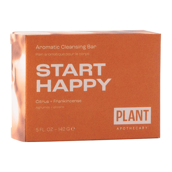 plant apothecary Soap Bar with Patchouli and Frankincense by - Start Happy 5oz Aromatic Body Bar with Moisturizing Shea Butter and Jojoba Oil to help heal damaged and dry skin