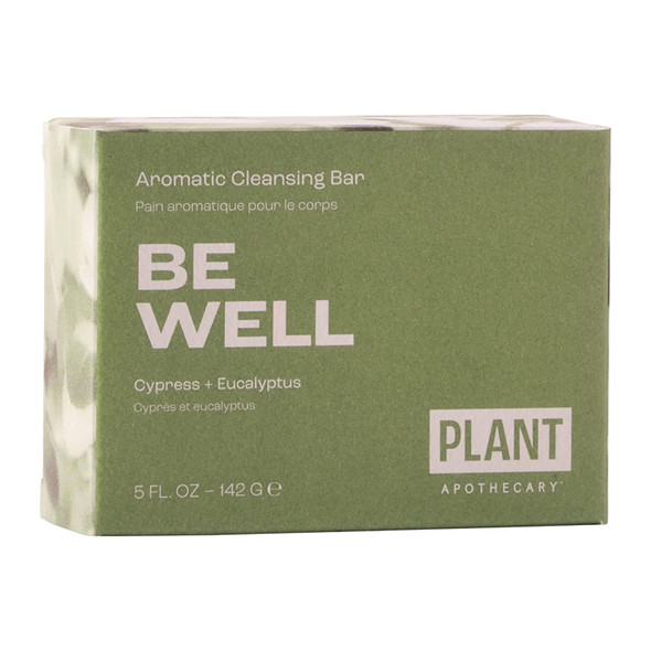 plant apothecary Eucalyptus Soap Bar - Be Well 5oz Scented, Vegan Soap with Shea Butter and Vitamin C for skin, moisturizer and anti-aging protection.