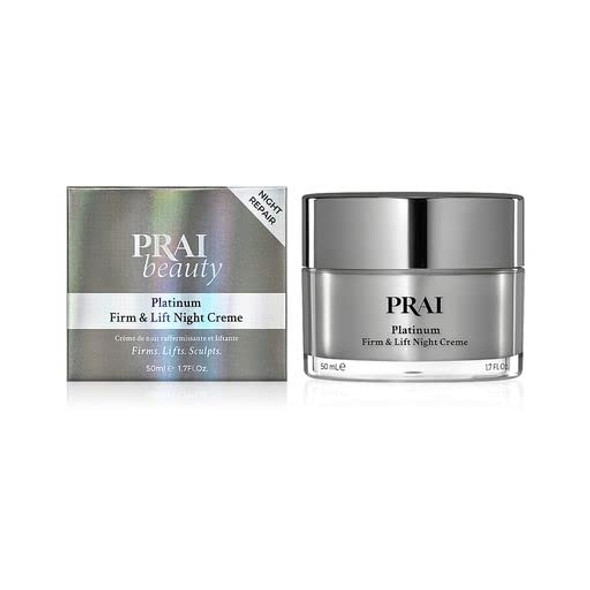 PRAI Beauty Platinum Firm & Lift Night Creme - Anti-Aging & Hydrating - 1.7 Oz