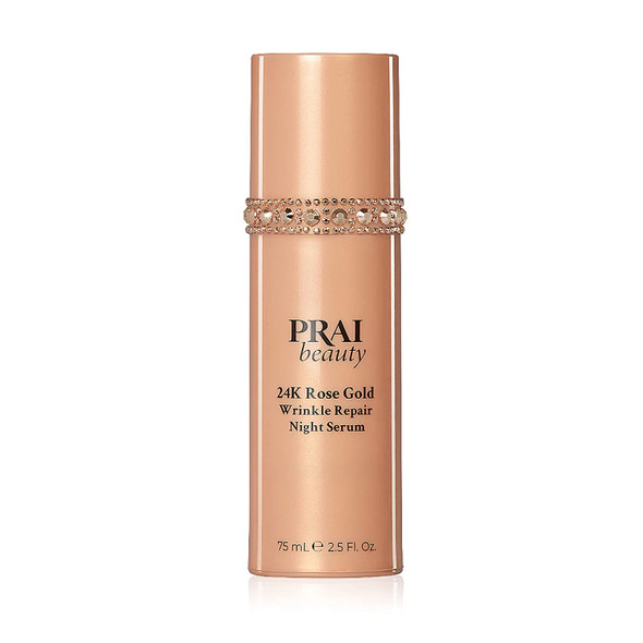 PRAI Beauty 24K Rose Gold Wrinkle Repair Night Serum - Anti-Aging & Anti-Wrinkle Serum - 2.5 Fl Oz